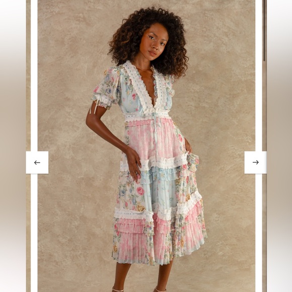 Fillyboo Cabbage Tree Lane - Puff Sleeve Midi Dress Size XL - Picture 3 of 6